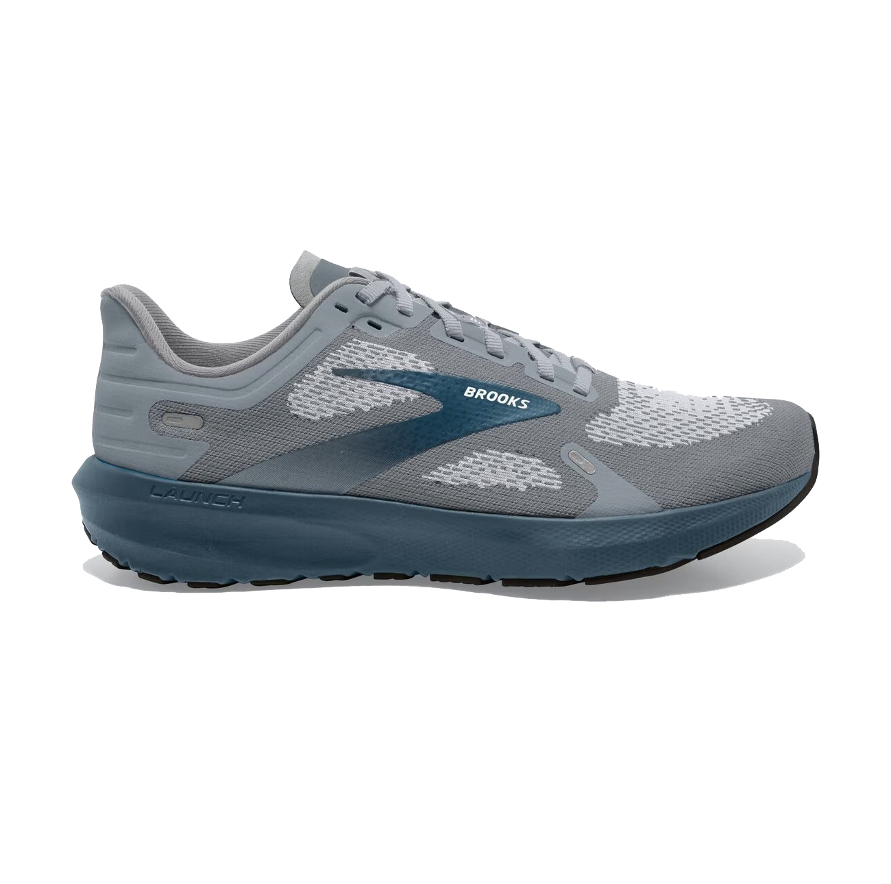 BROOKS MENS LAUNCH 9 GREY/MIDNIGHT/WHITE display picture 3