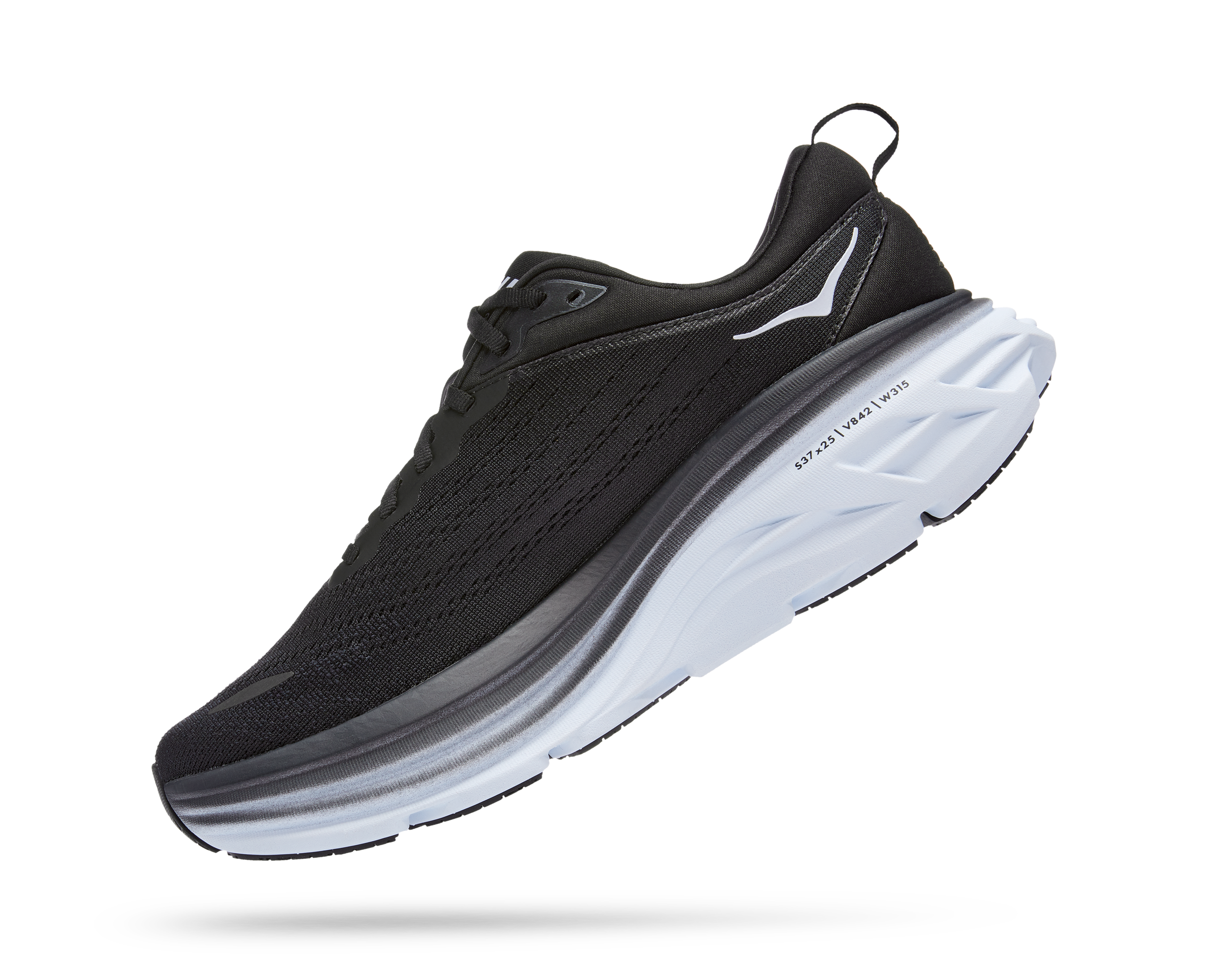 HOKA W BONDI 8 BLACK/WHITE