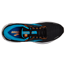 Brooks Men’s Adrenaline 22 GTS Running Shoes - Black with Blue and Orange Men main image 4